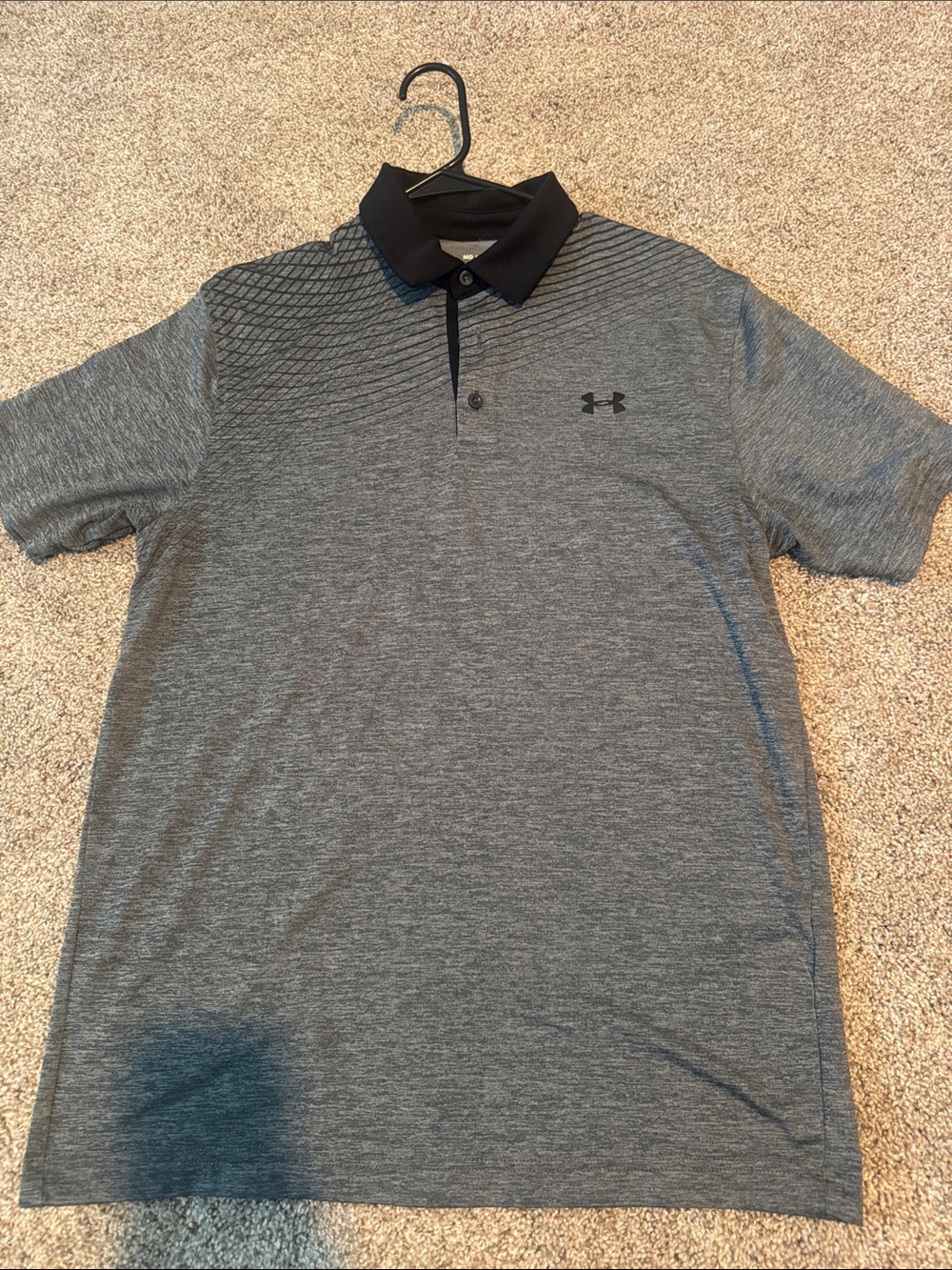 Under Armour Gray Polo with Black Collar